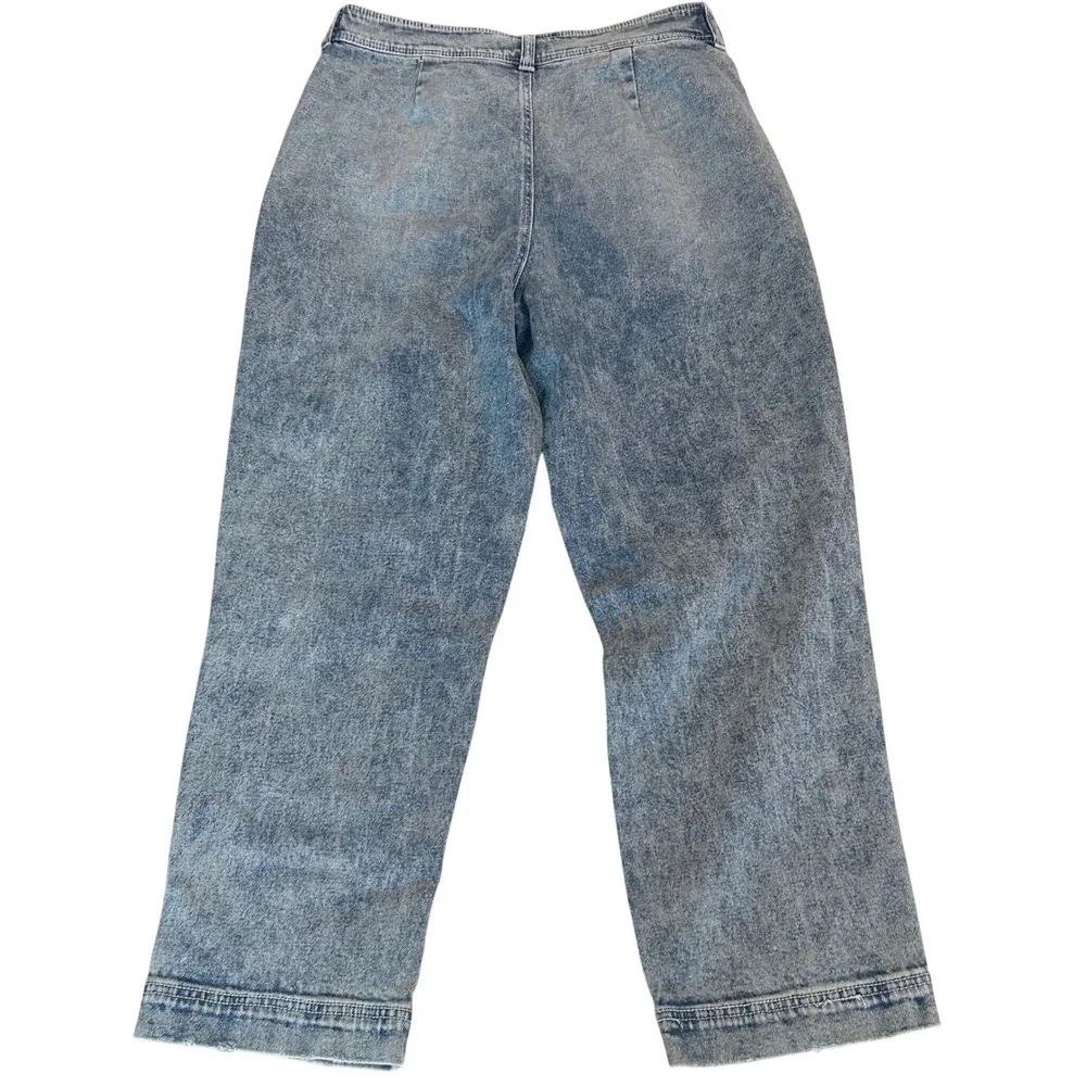 SO Jeans Women 15/32W Blue Acid Wash Super High Rise Straight Leg Retro 80s‎ 90s